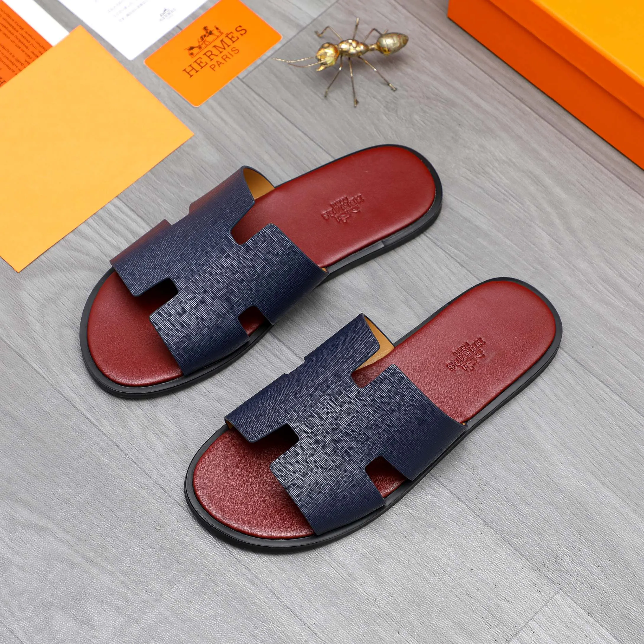 Men's shoes 💰280 Product trademark: Hermes "Hermes" slippers Regular size: 38-46 Product material: vertical grain cowhide upper, microfiber lining, original outsole